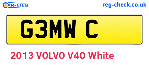 G3MWC are the vehicle registration plates.