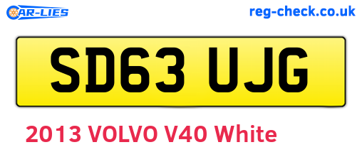 SD63UJG are the vehicle registration plates.