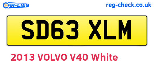 SD63XLM are the vehicle registration plates.