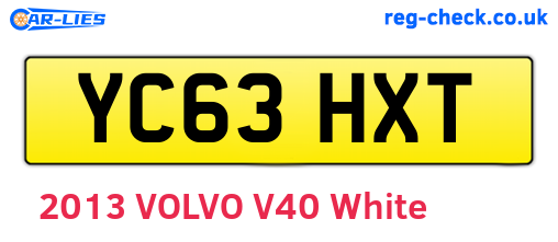 YC63HXT are the vehicle registration plates.
