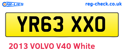 YR63XXO are the vehicle registration plates.