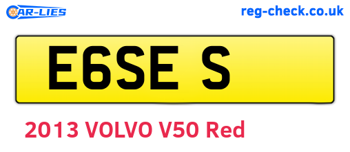 E6SES are the vehicle registration plates.