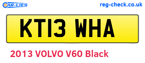 KT13WHA are the vehicle registration plates.