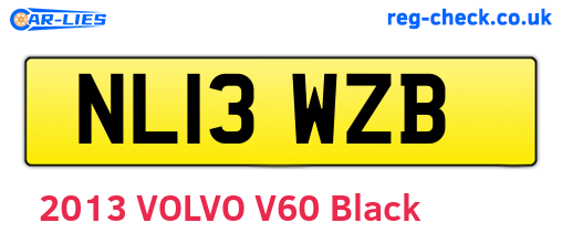 NL13WZB are the vehicle registration plates.