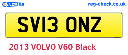 SV13ONZ are the vehicle registration plates.