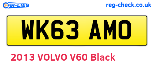 WK63AMO are the vehicle registration plates.