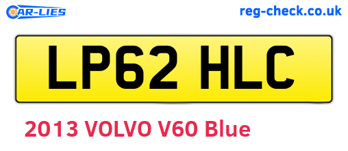 LP62HLC are the vehicle registration plates.