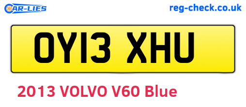 OY13XHU are the vehicle registration plates.