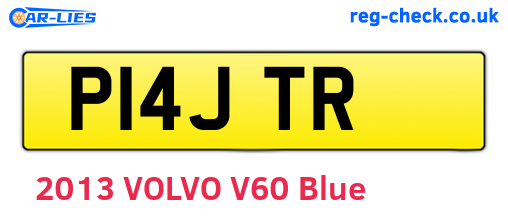 P14JTR are the vehicle registration plates.