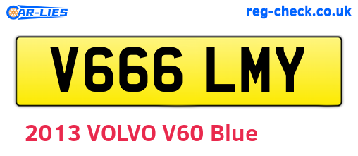 V666LMY are the vehicle registration plates.