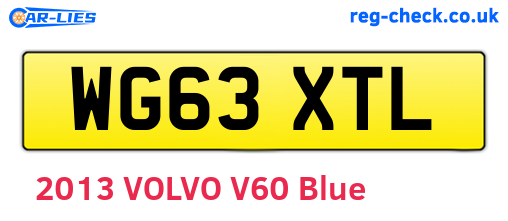WG63XTL are the vehicle registration plates.
