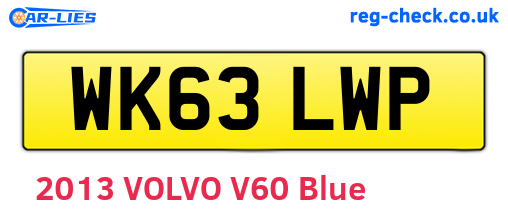 WK63LWP are the vehicle registration plates.