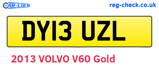 DY13UZL are the vehicle registration plates.