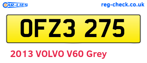 OFZ3275 are the vehicle registration plates.
