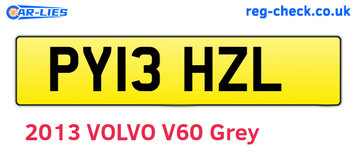 PY13HZL are the vehicle registration plates.