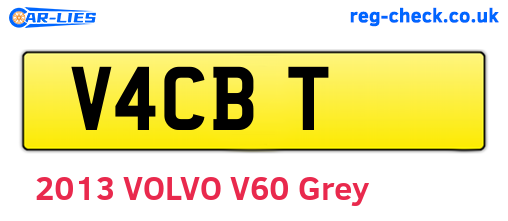 V4CBT are the vehicle registration plates.