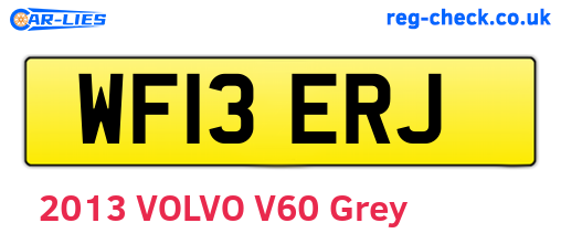 WF13ERJ are the vehicle registration plates.