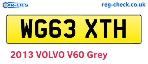 WG63XTH are the vehicle registration plates.