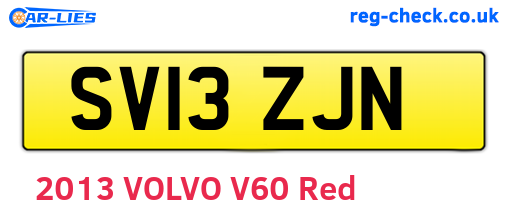 SV13ZJN are the vehicle registration plates.