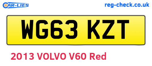 WG63KZT are the vehicle registration plates.