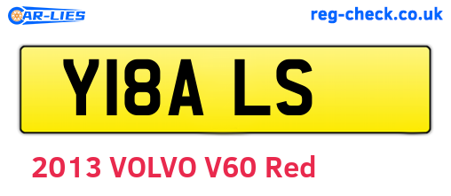 Y18ALS are the vehicle registration plates.