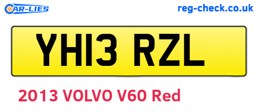 YH13RZL are the vehicle registration plates.