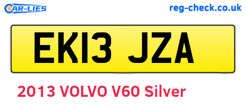 EK13JZA are the vehicle registration plates.