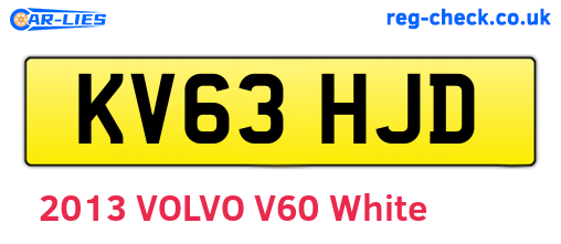 KV63HJD are the vehicle registration plates.