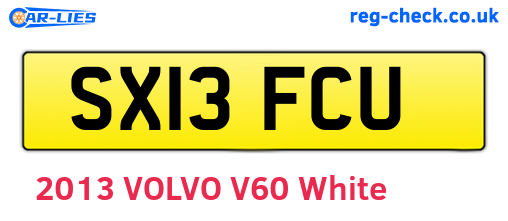 SX13FCU are the vehicle registration plates.