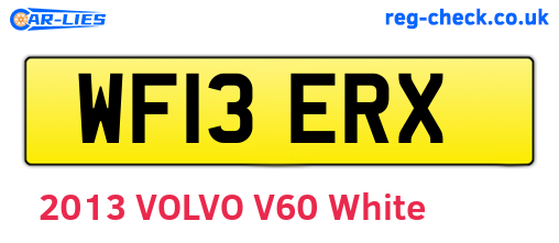 WF13ERX are the vehicle registration plates.