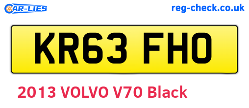 KR63FHO are the vehicle registration plates.