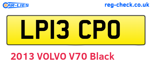 LP13CPO are the vehicle registration plates.