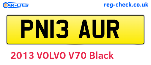 PN13AUR are the vehicle registration plates.