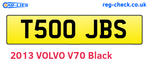 T500JBS are the vehicle registration plates.