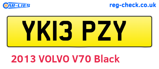 YK13PZY are the vehicle registration plates.