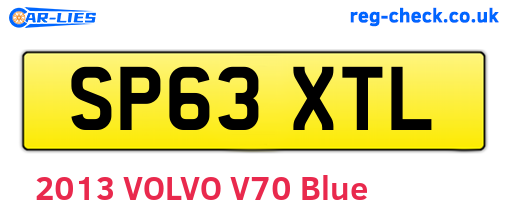SP63XTL are the vehicle registration plates.