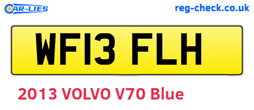 WF13FLH are the vehicle registration plates.