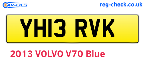YH13RVK are the vehicle registration plates.