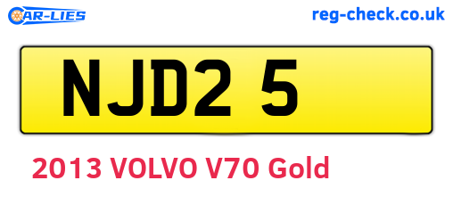 NJD25 are the vehicle registration plates.