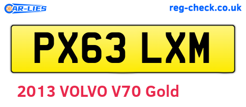 PX63LXM are the vehicle registration plates.