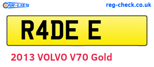R4DEE are the vehicle registration plates.