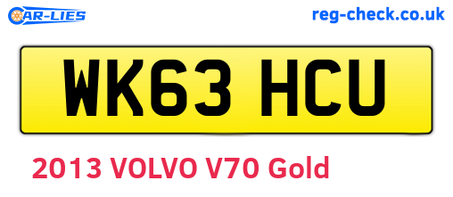 WK63HCU are the vehicle registration plates.