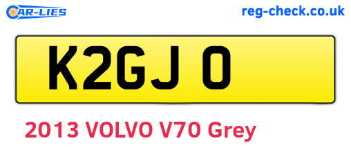 K2GJO are the vehicle registration plates.
