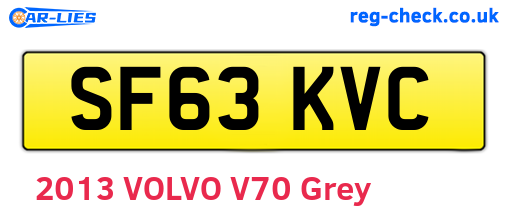 SF63KVC are the vehicle registration plates.