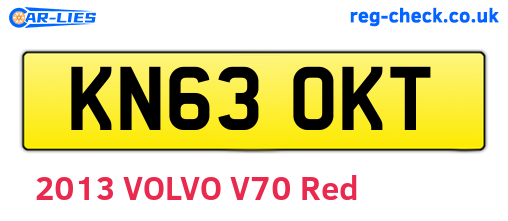 KN63OKT are the vehicle registration plates.