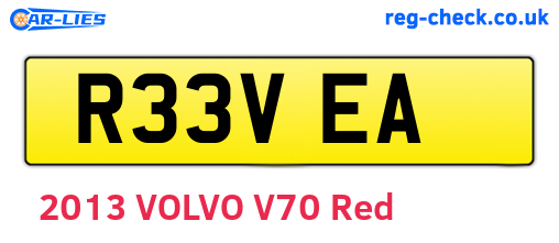 R33VEA are the vehicle registration plates.