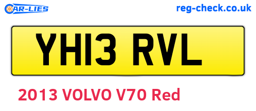 YH13RVL are the vehicle registration plates.