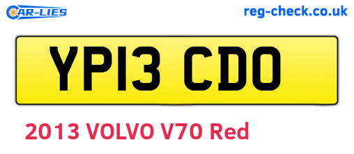 YP13CDO are the vehicle registration plates.