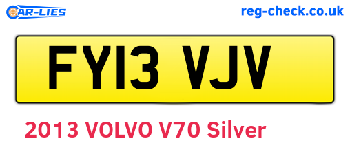 FY13VJV are the vehicle registration plates.