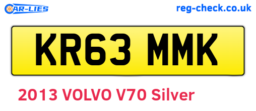 KR63MMK are the vehicle registration plates.